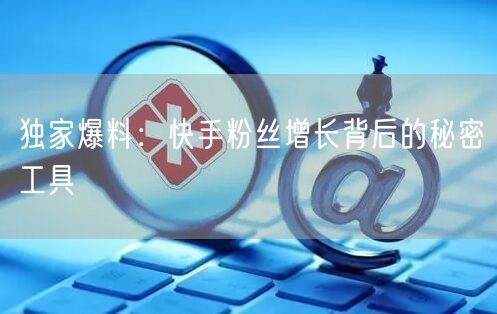 独家爆料:快手粉丝增长背后的秘密工具