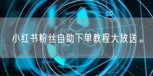 小红书粉丝自助下单教程大放送。