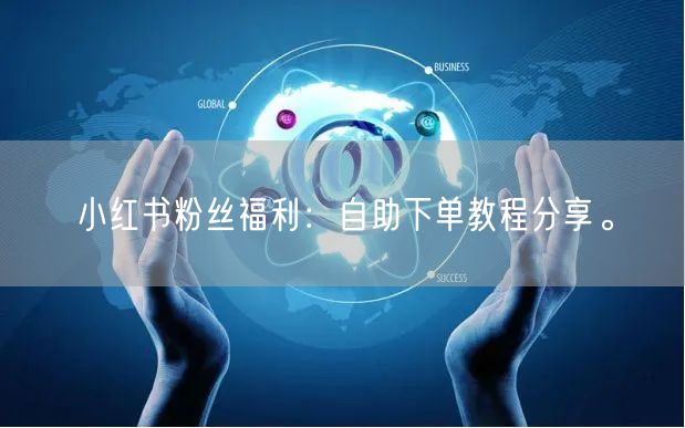 小红书粉丝福利：自助下单教程分享。