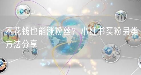 不花钱也能涨粉丝？小红书买粉另类方法分享