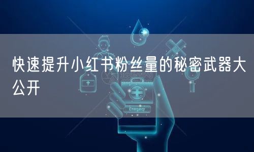 快速提升小红书粉丝量的秘密武器大公开