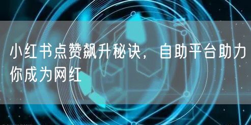 小红书点赞飙升秘诀，自助平台助力你成为网红