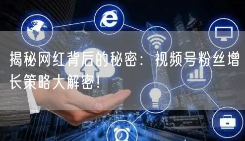 揭秘网红背后的秘密：视频号粉丝增长策略大解密！