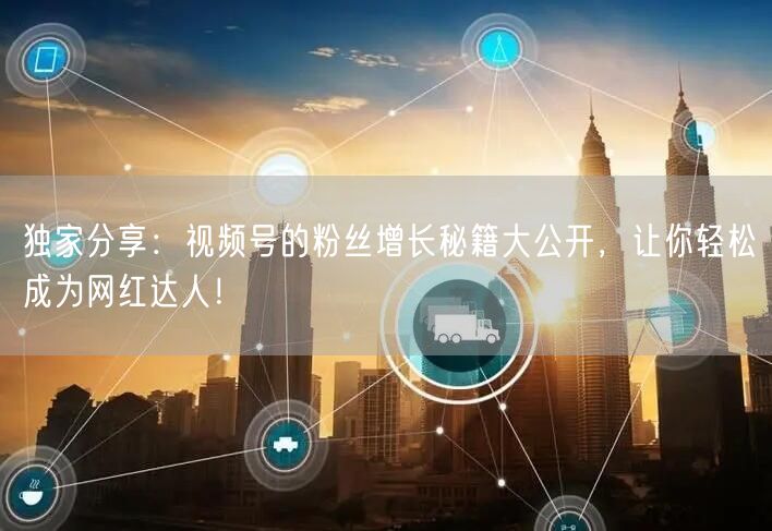 独家分享：视频号的粉丝增长秘籍大公开，让你轻松成为网红达人！