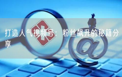 打造人气视频号：粉丝飙升的秘籍分享