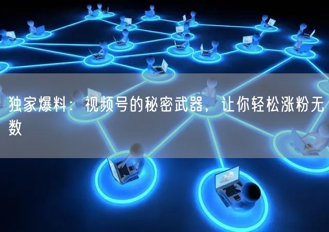独家爆料：视频号的秘密武器，让你轻松涨粉无数