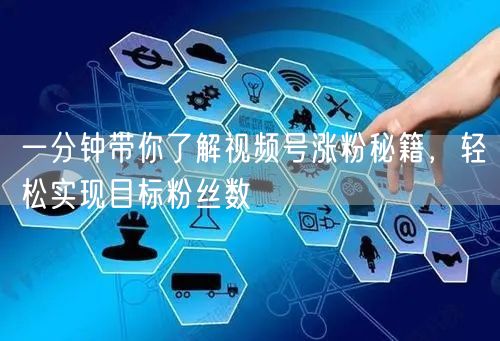 一分钟带你了解视频号涨粉秘籍，轻松实现目标粉丝数