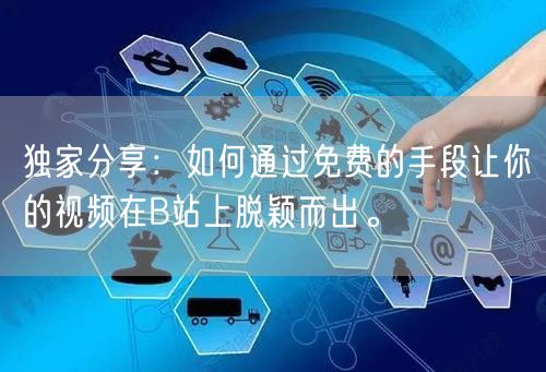 独家分享：如何通过免费的手段让你的视频在B站上脱颖而出。