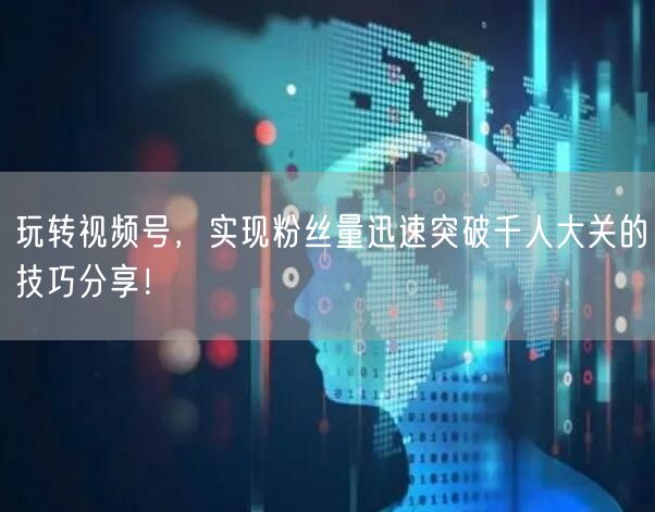 玩转视频号，实现粉丝量迅速突破千人大关的技巧分享！