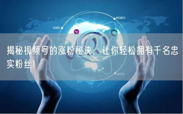 揭秘视频号的涨粉秘诀，让你轻松拥有千名忠实粉丝！