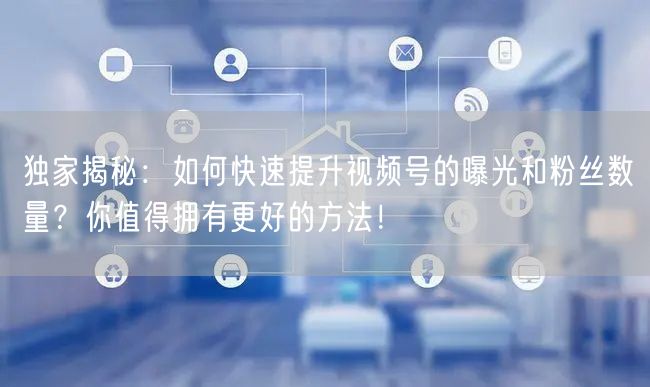 独家揭秘：如何快速提升视频号的曝光和粉丝数量？你值得拥有更好的方法！