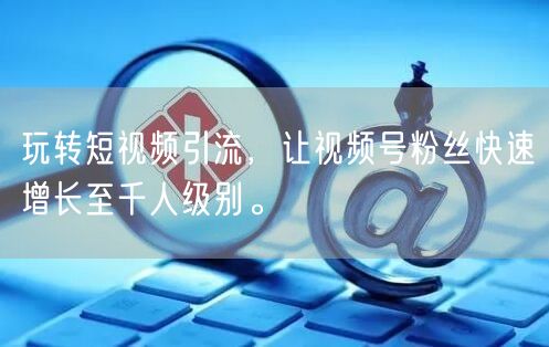 玩转短视频引流，让视频号粉丝快速增长至千人级别。