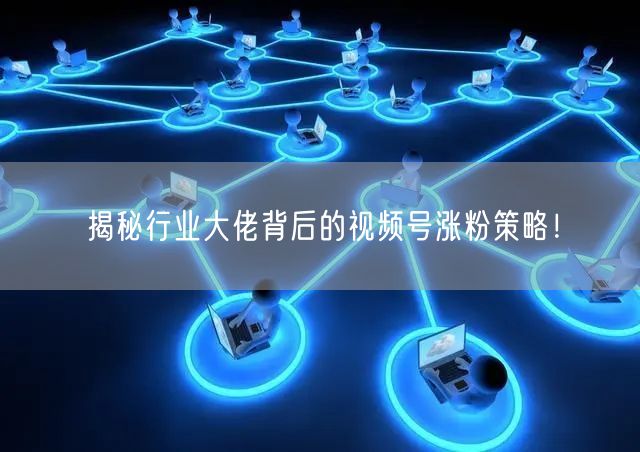 揭秘行业大佬背后的视频号涨粉策略！