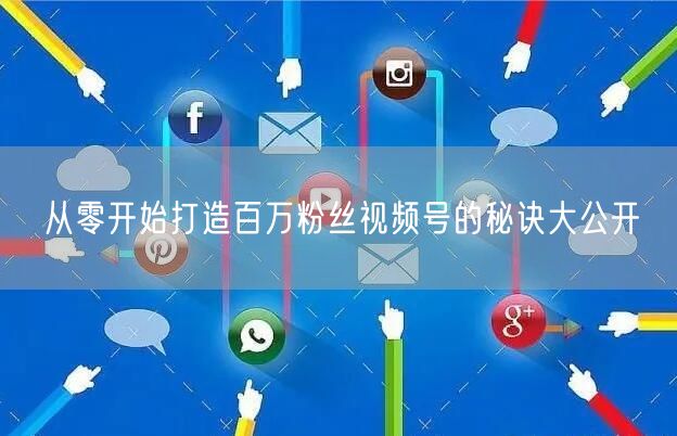 从零开始打造百万粉丝视频号的秘诀大公开