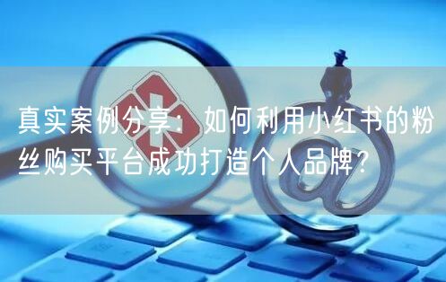 真实案例分享：如何利用小红书的粉丝购买平台成功打造个人品牌？