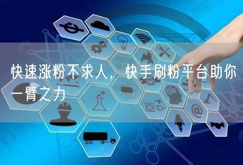 快速涨粉不求人，快手刷粉平台助你一臂之力