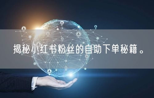 揭秘小红书粉丝的自助下单秘籍。