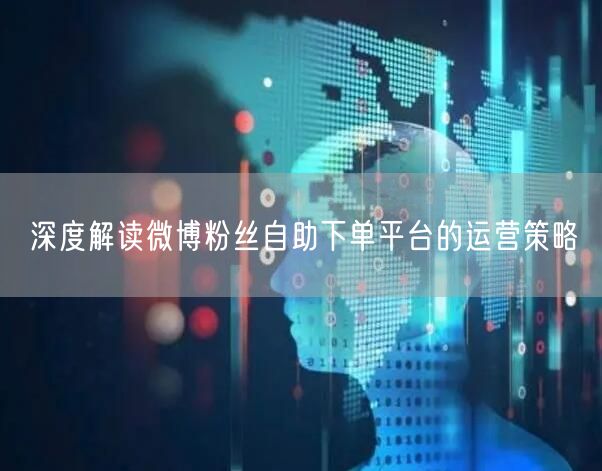 深度解读微博粉丝自助下单平台的运营策略
