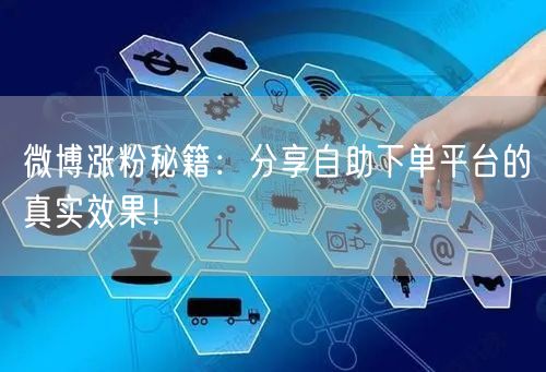 微博涨粉秘籍：分享自助下单平台的真实效果！