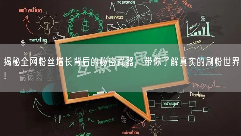 揭秘全网粉丝增长背后的秘密武器，带你了解真实的刷粉世界！