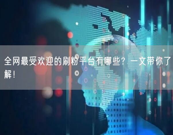 全网最受欢迎的刷粉平台有哪些？一文带你了解！