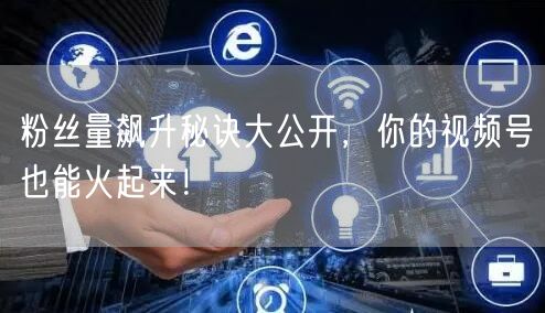 粉丝量飙升秘诀大公开，你的视频号也能火起来！