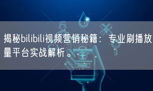 揭秘bilibili视频营销秘籍：专业刷播放量平台实战解析。