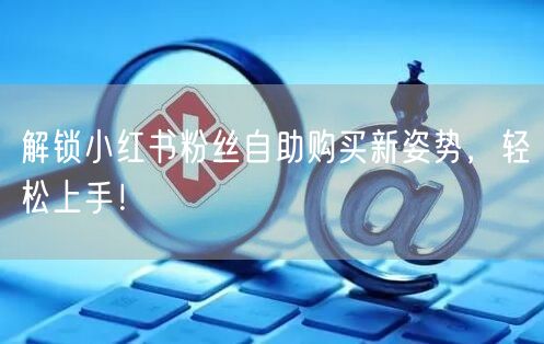 解锁小红书粉丝自助购买新姿势，轻松上手！