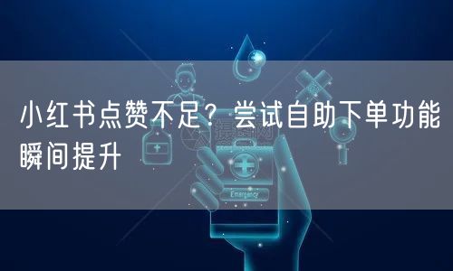 小红书点赞不足？尝试自助下单功能瞬间提升