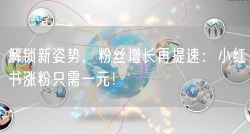解锁新姿势，粉丝增长再提速：小红书涨粉只需一元！