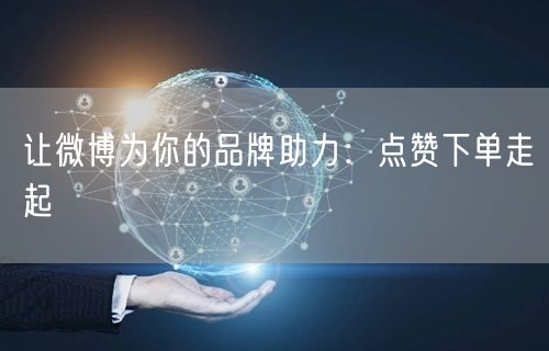 让微博为你的品牌助力：点赞下单走起