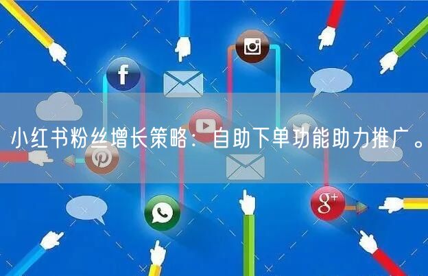小红书粉丝增长策略：自助下单功能助力推广。