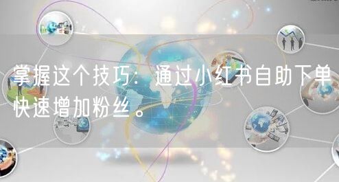 掌握这个技巧：通过小红书自助下单快速增加粉丝。