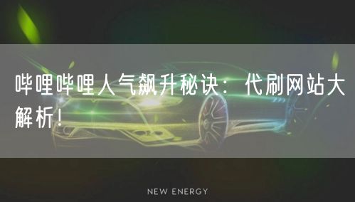 哔哩哔哩人气飙升秘诀：代刷网站大解析！