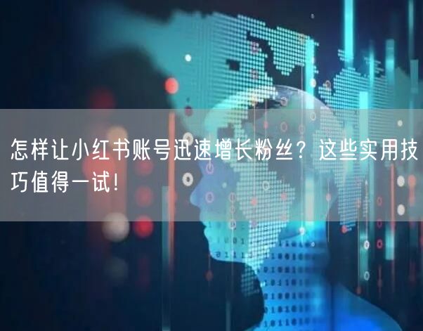 怎样让小红书账号迅速增长粉丝？这些实用技巧值得一试！