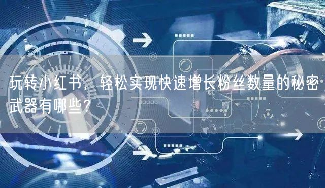 玩转小红书，轻松实现快速增长粉丝数量的秘密武器有哪些？