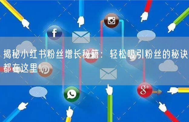 揭秘小红书粉丝增长秘籍：轻松吸引粉丝的秘诀都在这里！