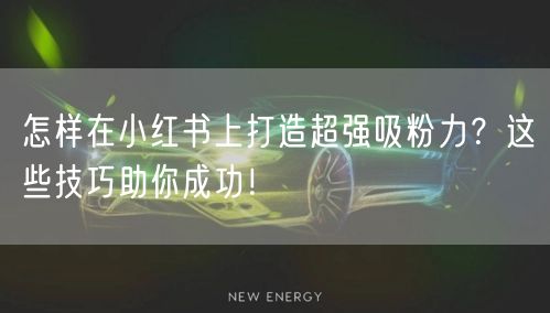 怎样在小红书上打造超强吸粉力？这些技巧助你成功！