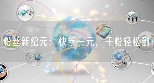 粉丝新纪元：快手一元，千粉轻松到！