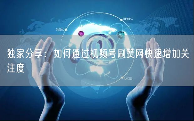 独家分享：如何通过视频号刷赞网快速增加关注度