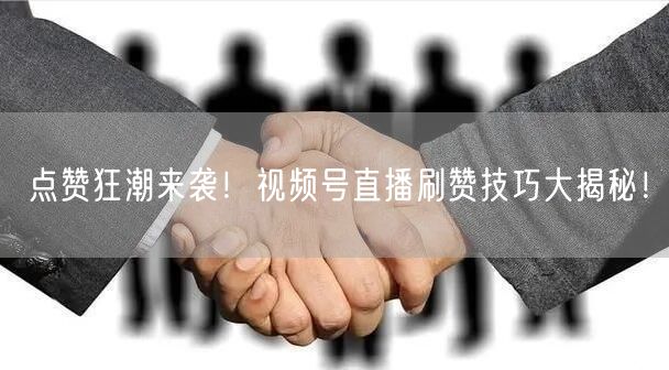点赞狂潮来袭！视频号直播刷赞技巧大揭秘！
