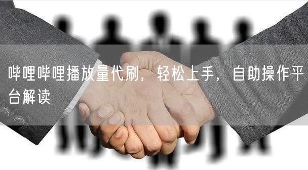 哔哩哔哩播放量代刷，轻松上手，自助操作平台解读