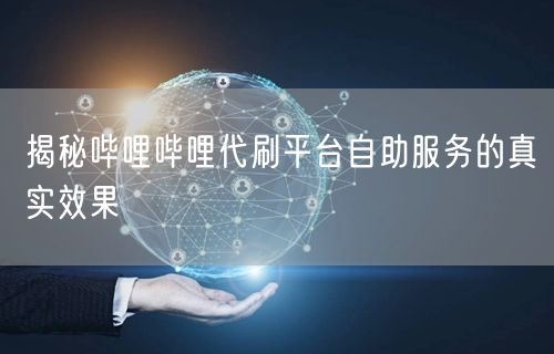 揭秘哔哩哔哩代刷平台自助服务的真实效果