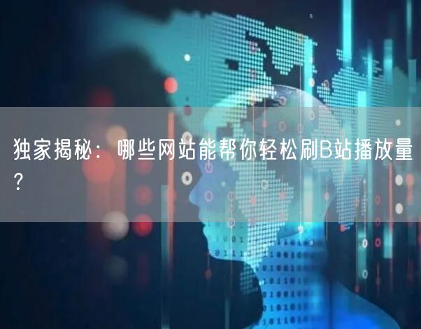 独家揭秘：哪些网站能帮你轻松刷B站播放量？