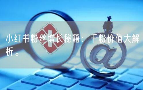 小红书粉丝增长秘籍：千粉价值大解析。