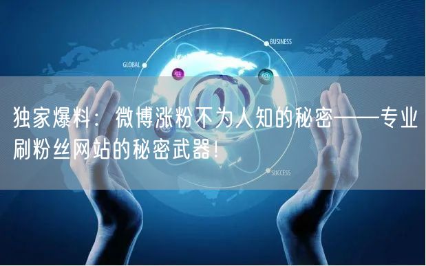 独家爆料：微博涨粉不为人知的秘密——专业刷粉丝网站的秘密武器！