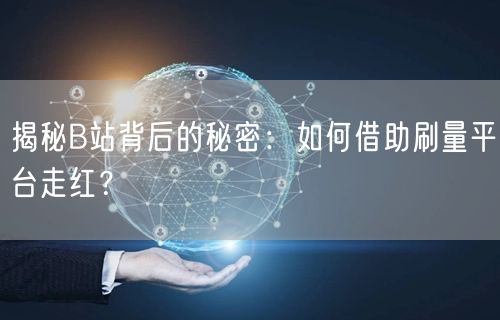 揭秘B站背后的秘密：如何借助刷量平台走红？