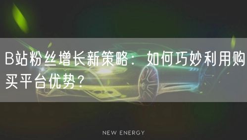 B站粉丝增长新策略：如何巧妙利用购买平台优势？